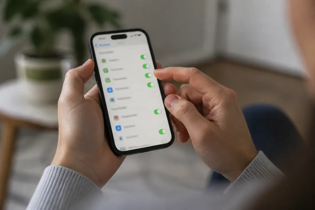 Telefon neví „všechno“. Ví různé vrstvy — a každá má jiného správce. — redakční ilustrace 1