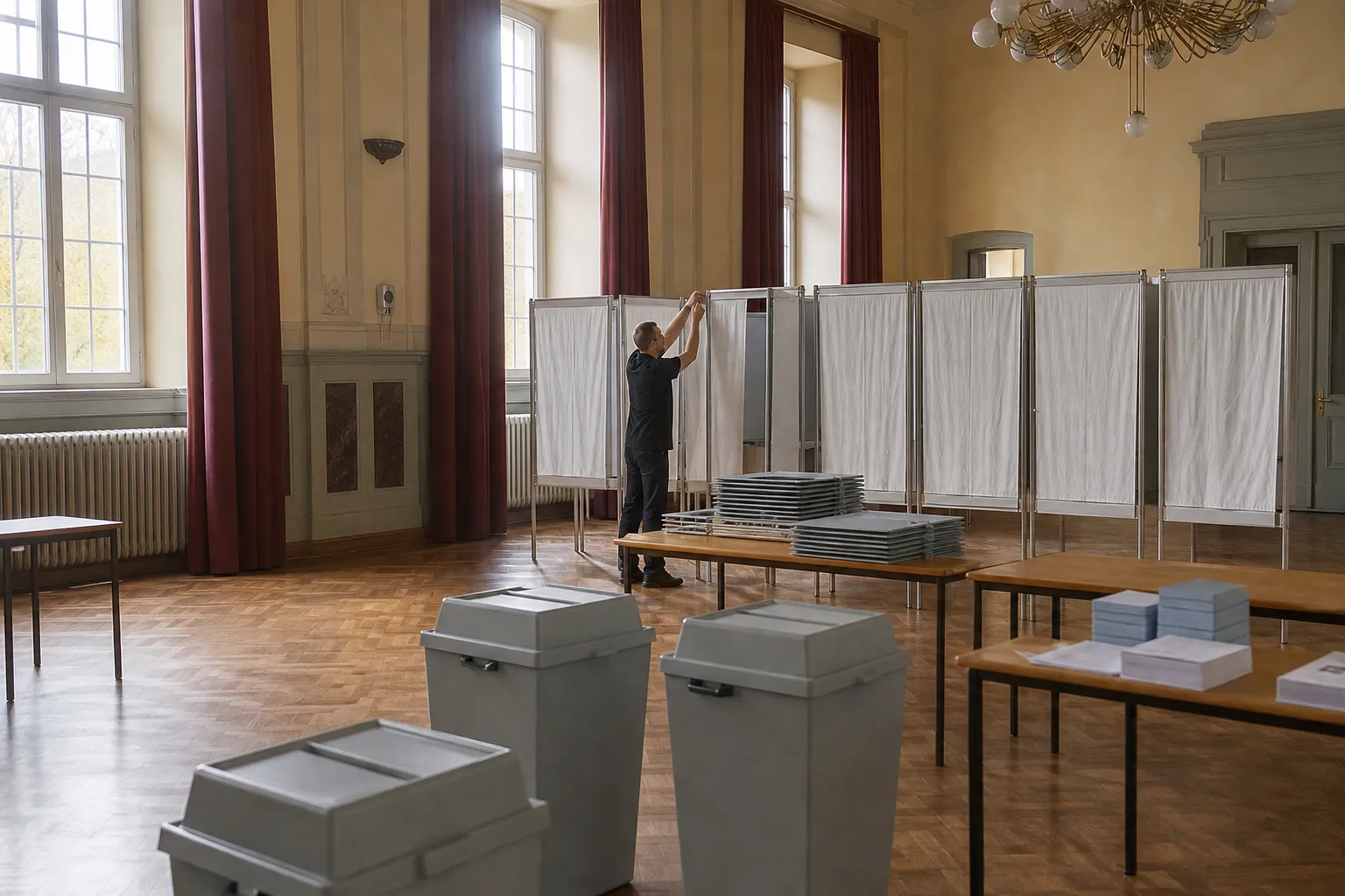 Volební proces se starým záložním postupem vedle odloženého digitálního systému